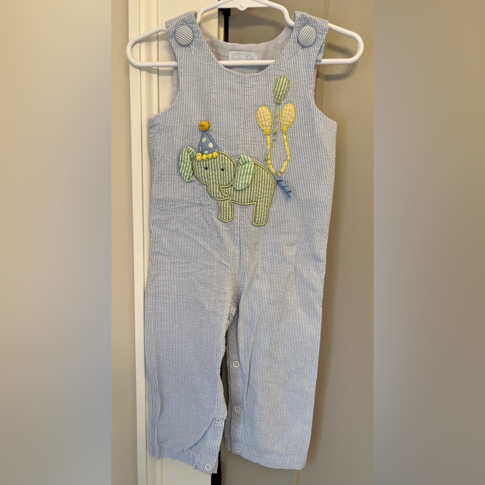 Boys Birthday smock outfit one year birthday size 12-18 months